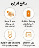 پرژکتور با پنل خورشیدی همراه مدل 10000W