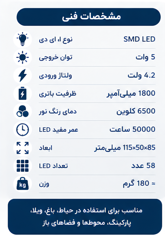 پروژکتور خورشیدی مدل CK686 100 وات